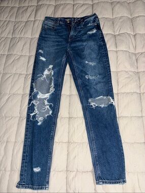 Women’s Distressed High-Rise Skinny Jeans - Dark Blue